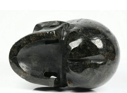 Natural Astophyllite Carved Crystal gemstone Skull figurine