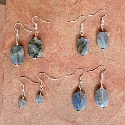 Labradorite Gemstone earrings with Sterling Silver