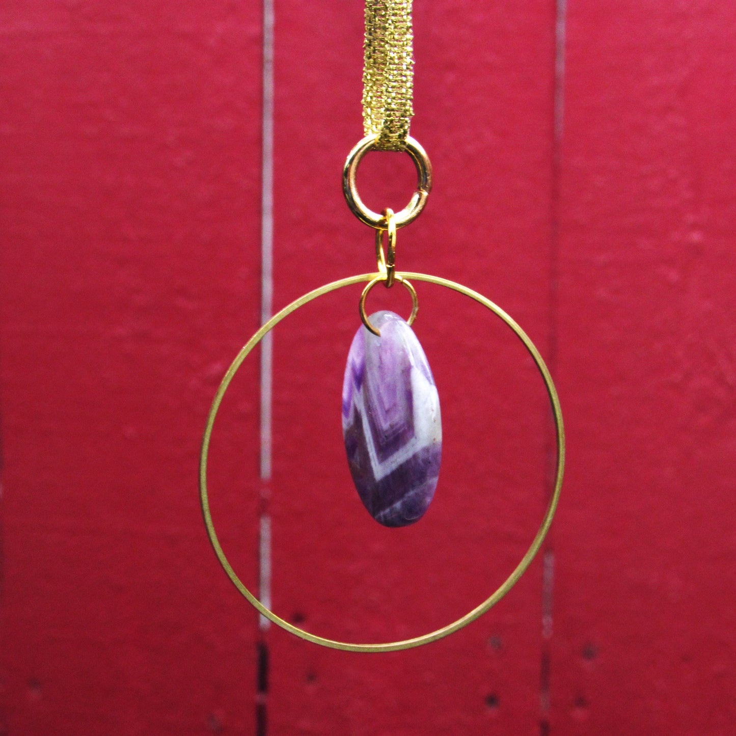 Amethyst gemstone hanging Tree Ornament