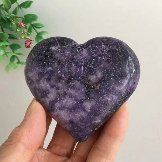 Purple Lepidolite Heart