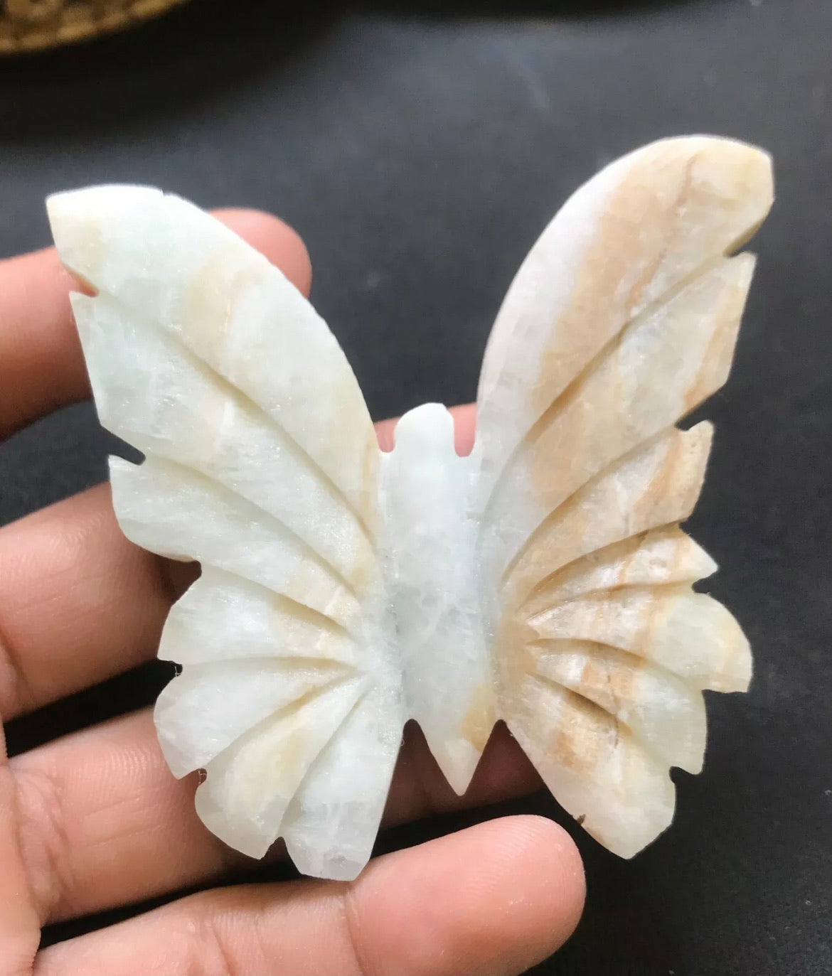 Natural Blue Calcite Butterfly