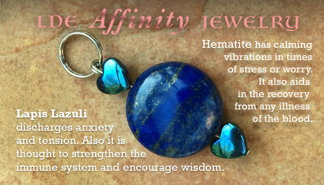 Pet Charm of Lapis Lazuli & Hematite Gemstone
