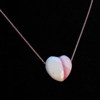 Mookaite Heart on Copper Chain Necklace
