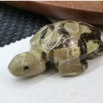 Natural Dragon Serpentine gemstone Turtle