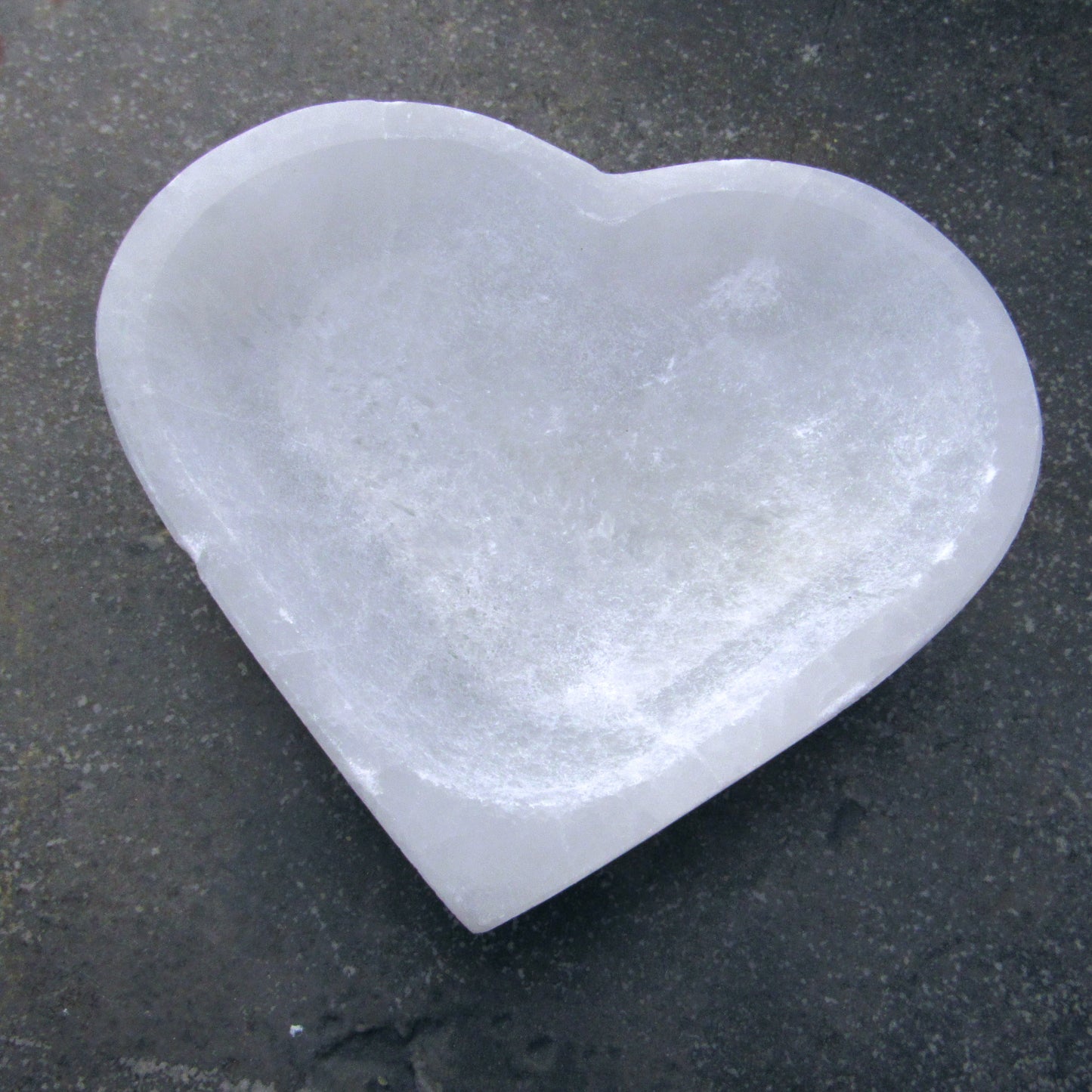Selenite gemstone carved Heart shaped Bowls