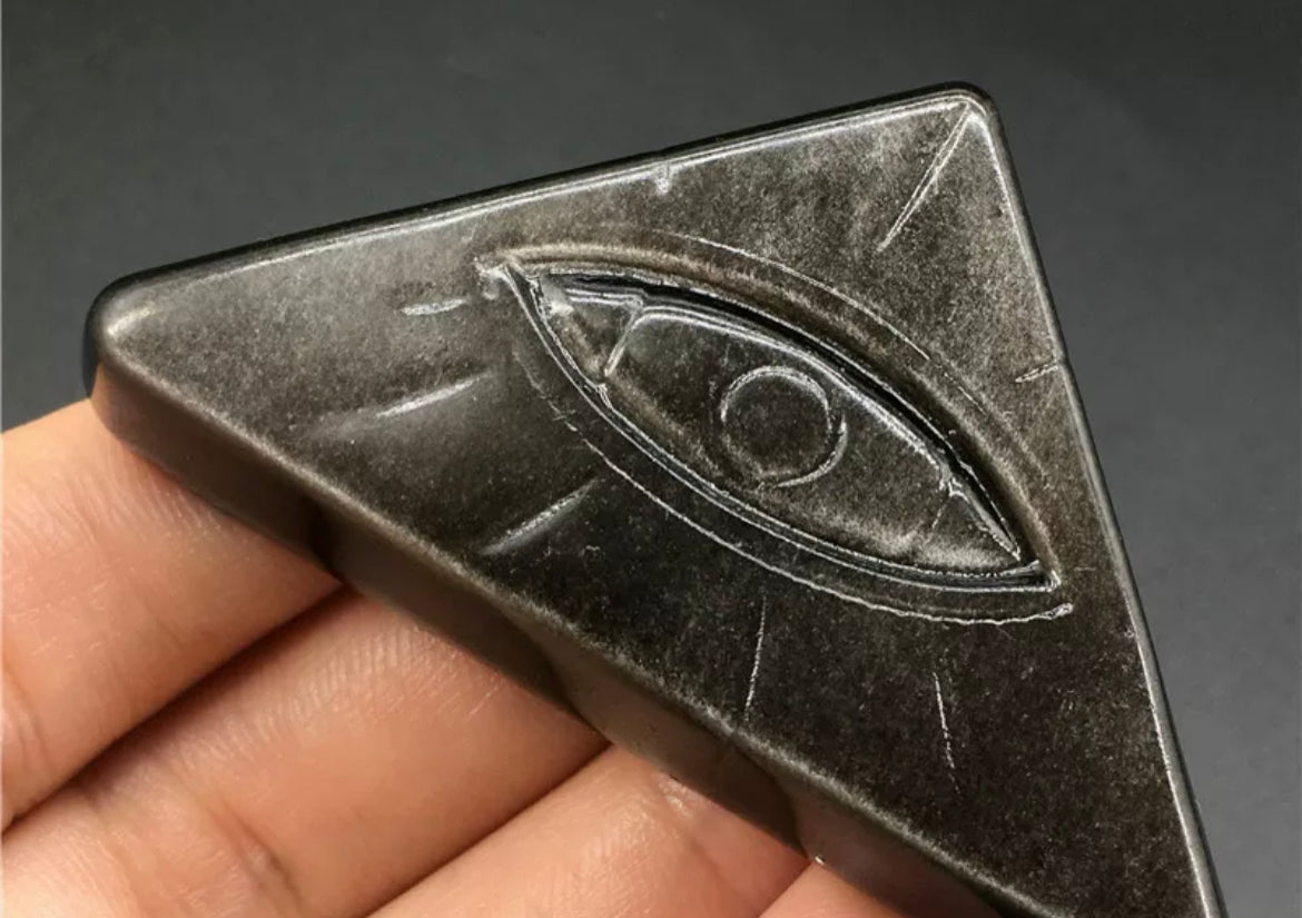 Natural Silver Obsidian Evil Eye Protection