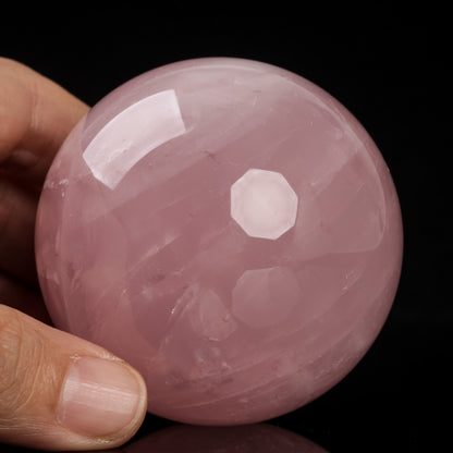 Natural Rose Quartz Crystal Ball Sphere