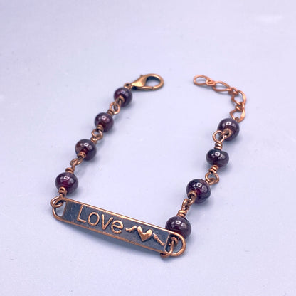 Garnet Love Bracelet