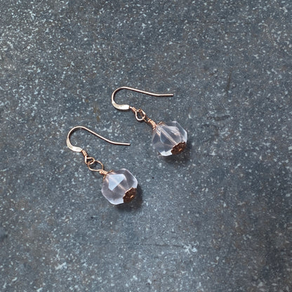 Natural Topaz Gemstone Drop Earrings