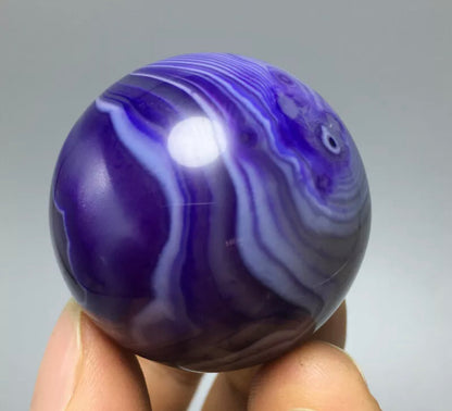 Natural Purple Sardonyx Gemstone Sphere