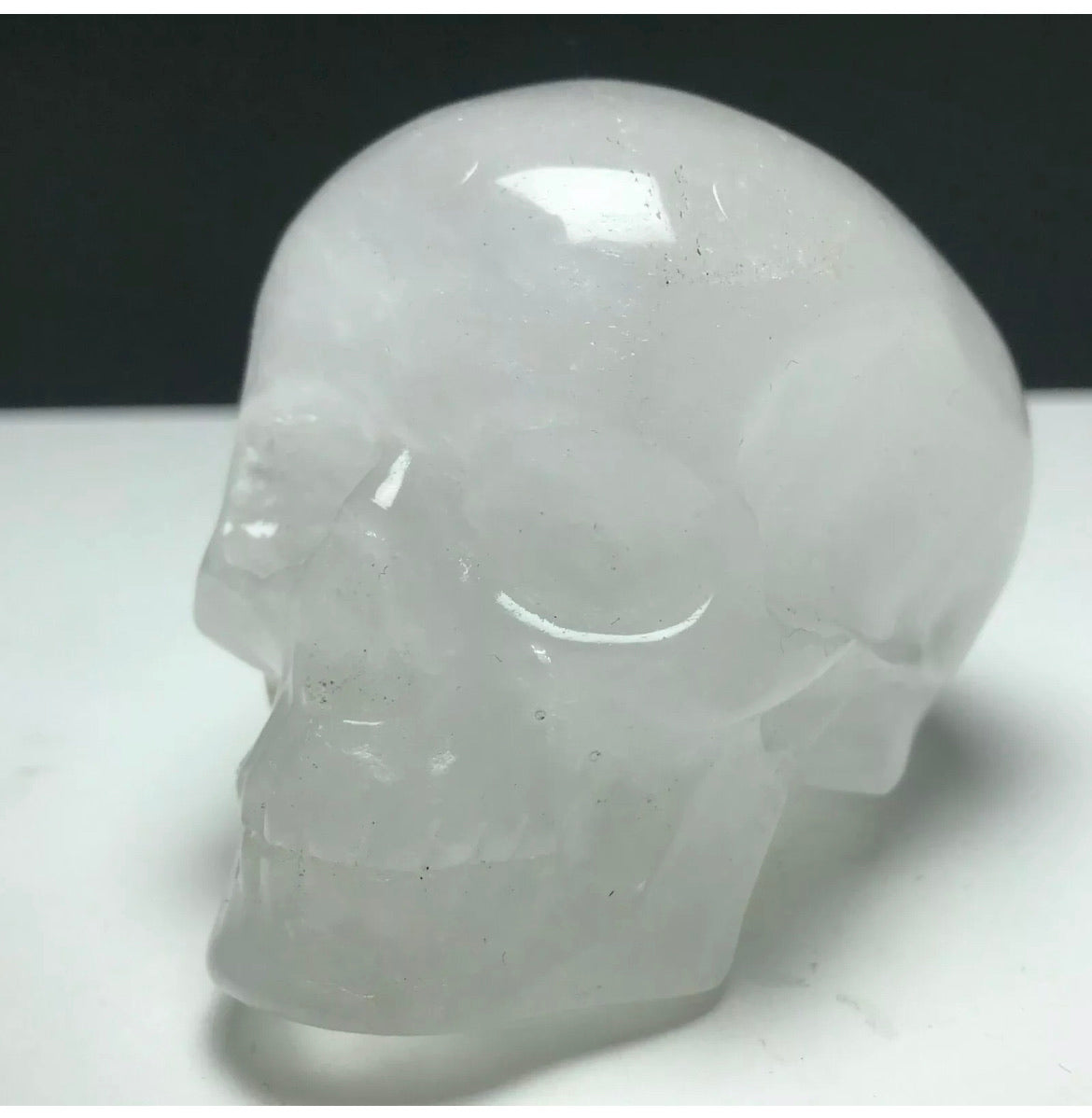 Natural Clear Quartz Skull