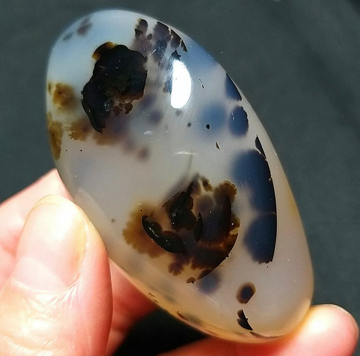 Natural aquatic agate free form stone