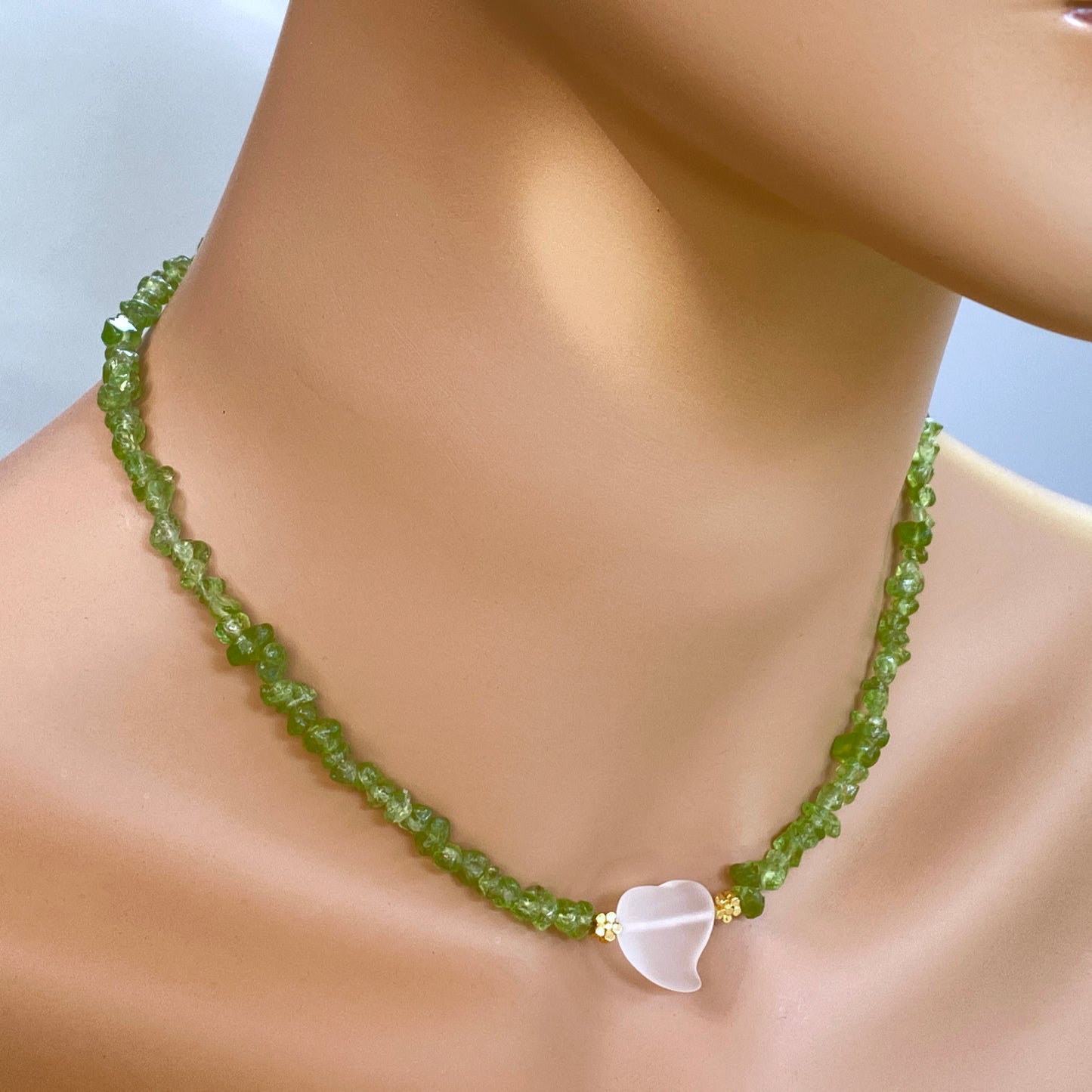 Peridot Heart Necklace