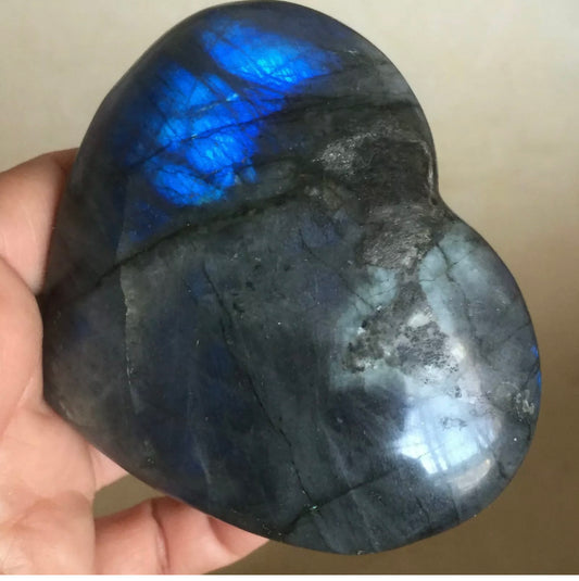 Natural Labradorite Heart Shaped gemstone