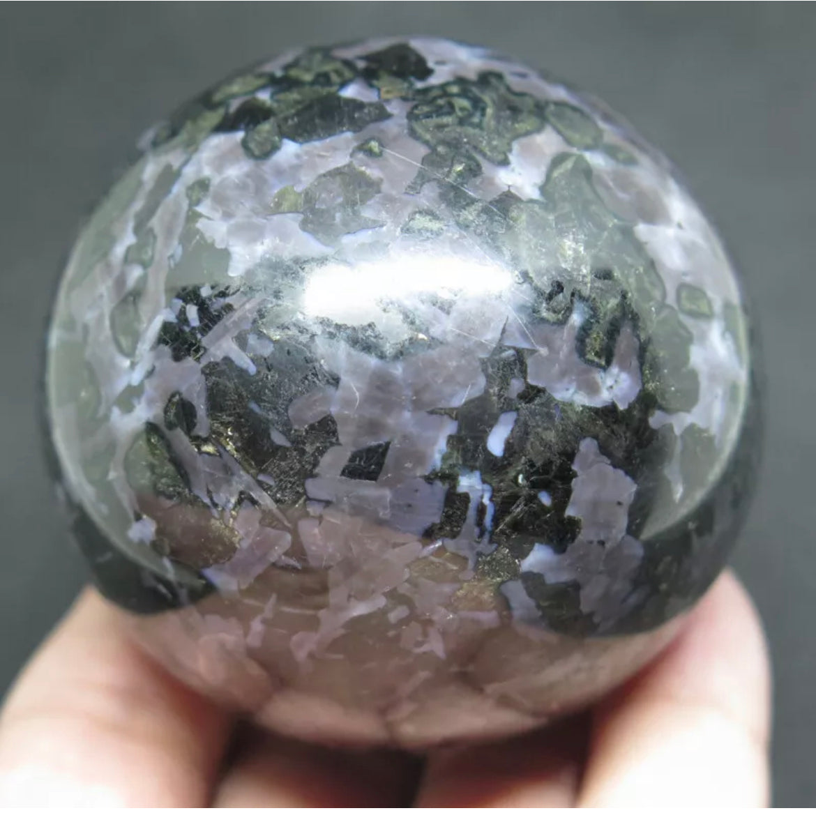 Natural Indigo Gabbro Jasper gemstone Sphere