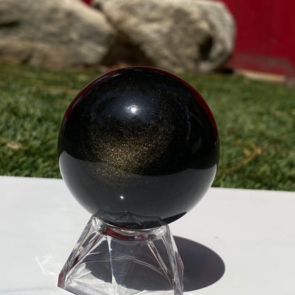 Gold Obsidian gemstone sphere