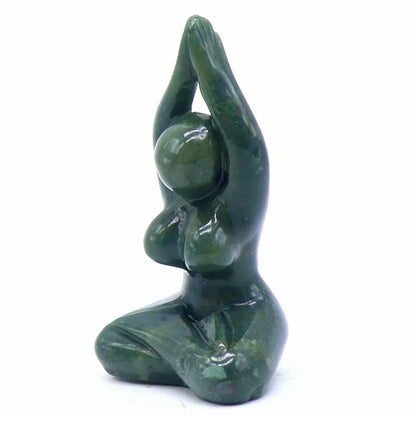 Natural Seaweed Agate Yoga pose Woman