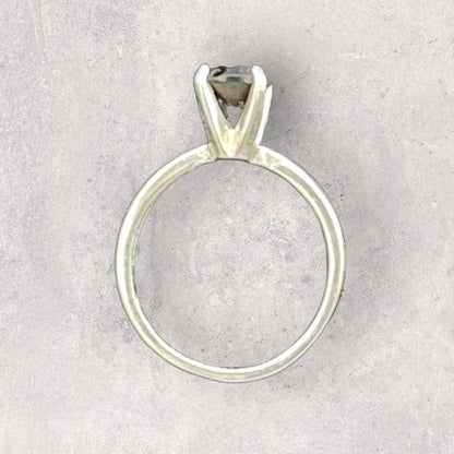 Sterling silver Black Spinel gemstone Ring