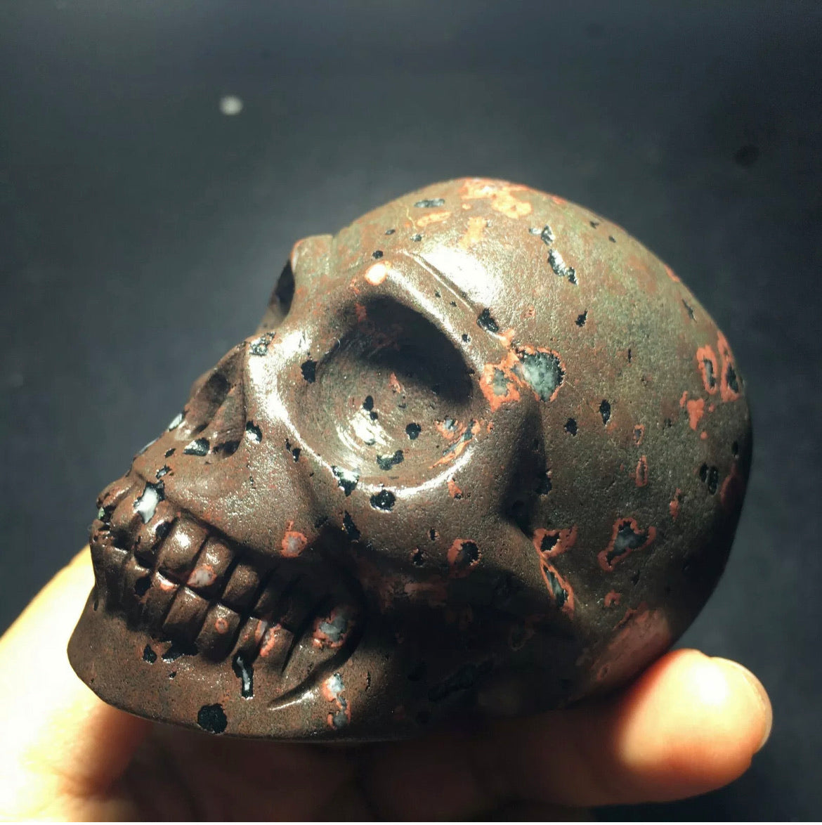 Natural Plum Jasper Skull