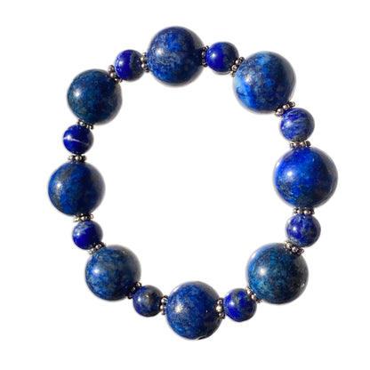 Lapis Lazuli gemstone and Sterling Silver Bracelet