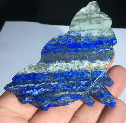 Natural Lapis Lazuli Elephant gemstone Carved Crystal