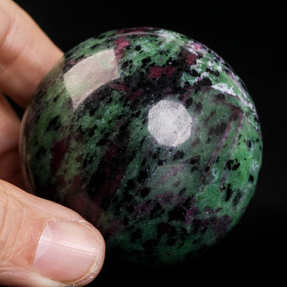 Natural Ruby Zoisite Crystal Ball Sphere