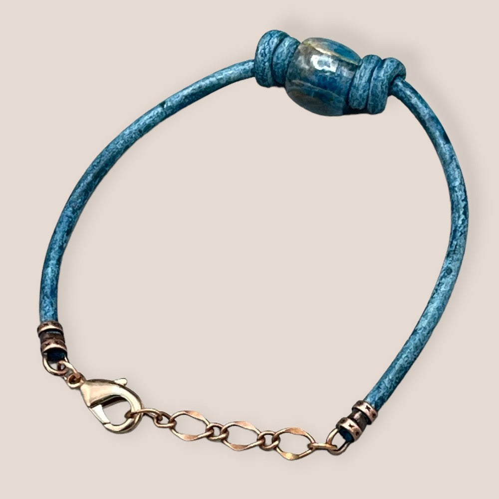 Apatite Leather Bracelet