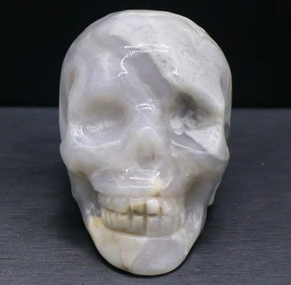 Natural White Agate Skull Crystal figurine