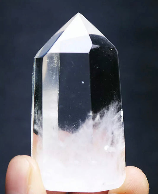 Natural Clear Quartz Wand Point Tower Obelisk