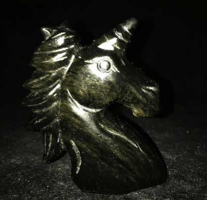 Natural Golden Obsidian gemstone Unicorn