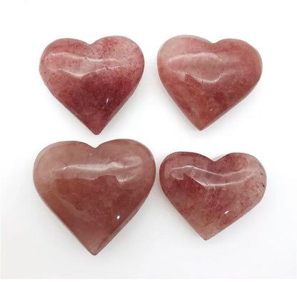 Strawberry Quartz Hearts