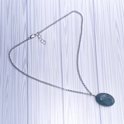 Aquamarine Pendant chain Necklace