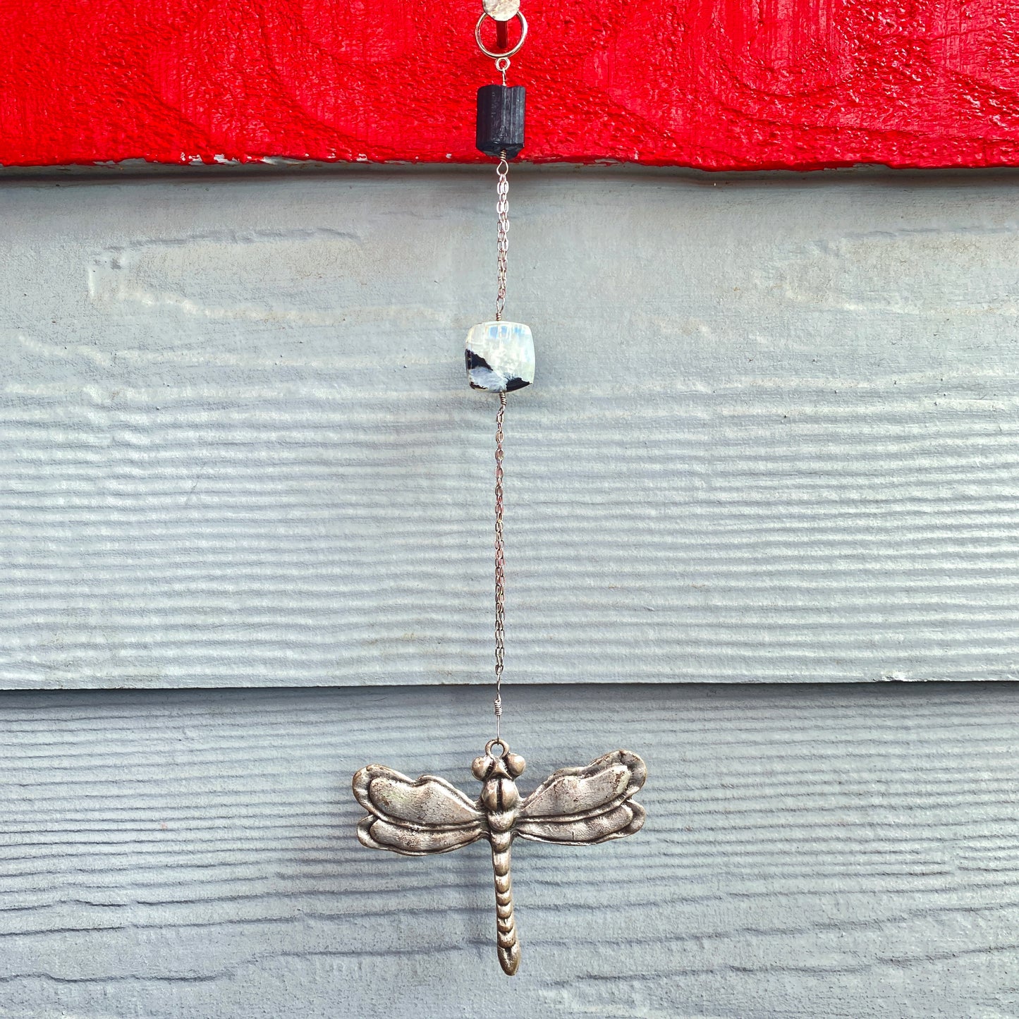 Dragonfly Wall Hanging with Moonstone