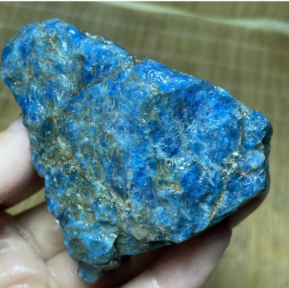 Natural Apatite semiprecious gemstone Rock