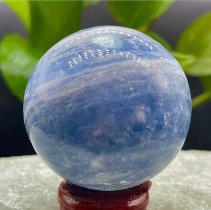 Natural Blue Celestite gemstone Reiki healing Sphere