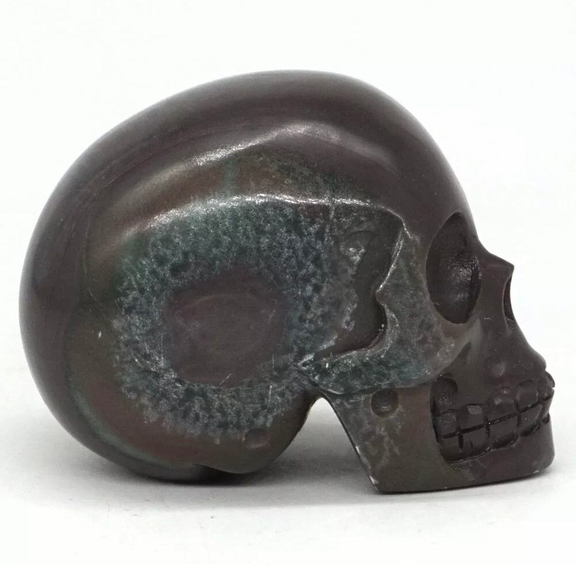 Ribbon Jasper Gemstone Carved Skull