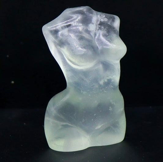 Natural Fluorite Woman Goddess Figure