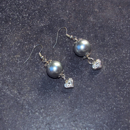 Mother of Pearls and Sterling Silver Drop Earrings
