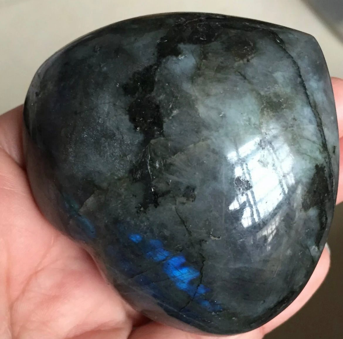 Natural Labradorite gemstone Heart Shaped Crystal Healing