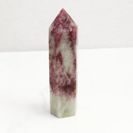 Natural Pink Tourmaline Wand Tower obelisk