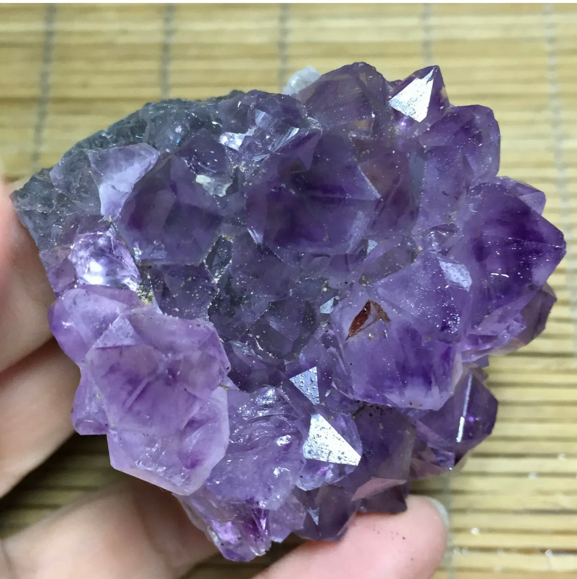 Natural Amethyst geode quartz cluster crystal mineral specimen