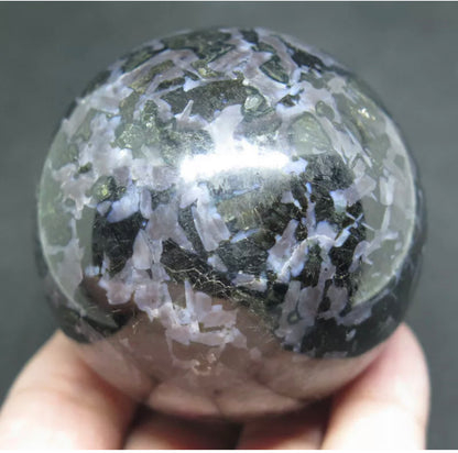 Natural Indigo Gabbro Jasper gemstone Sphere