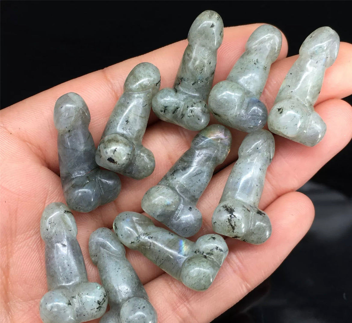 Natural Labradorite Crystal Penis