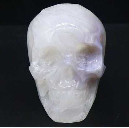 Natural Agate Carved Skull