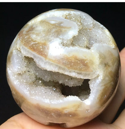 Rare Natural Sphalerite Geode Sphere