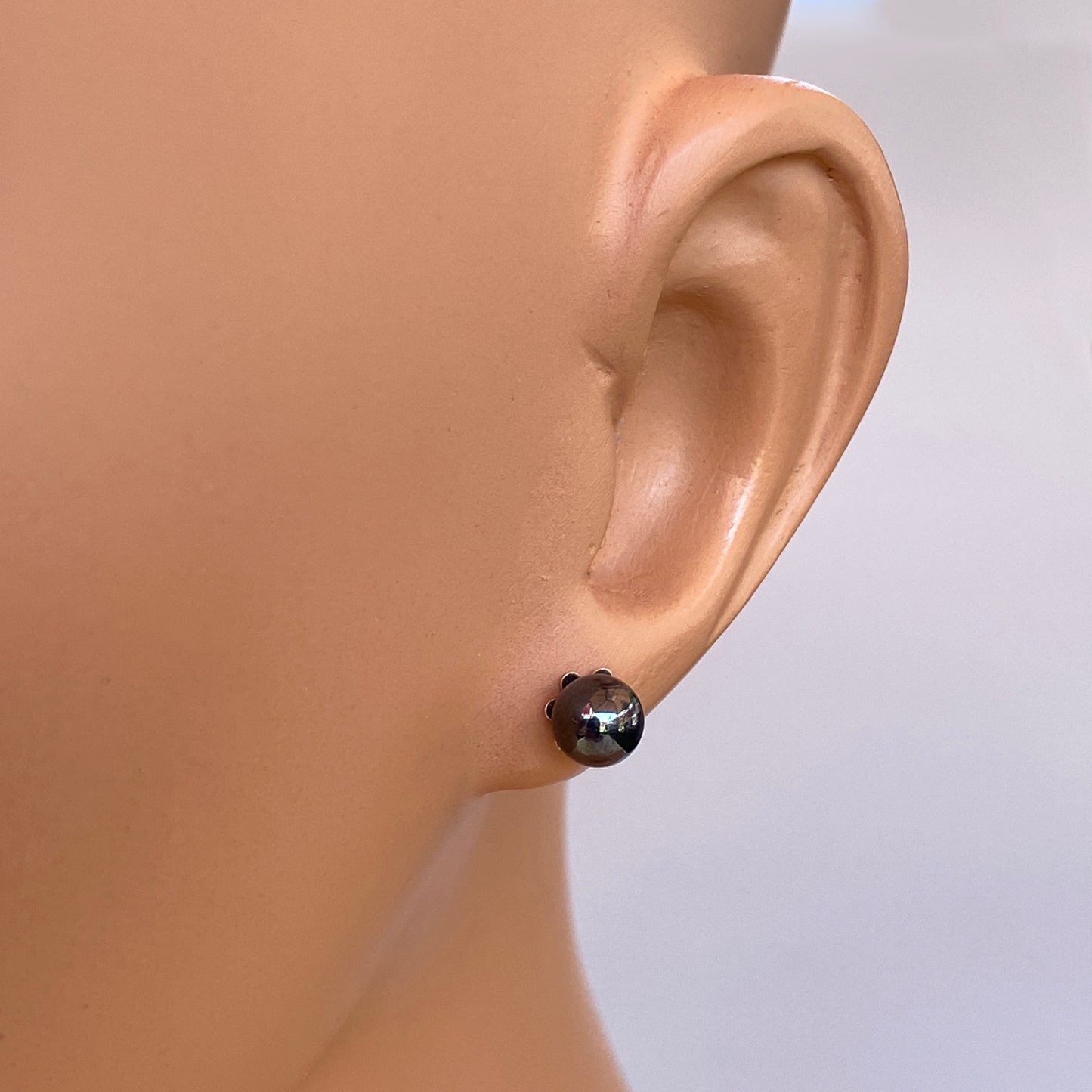 Hematite gemstone Stud Earrings