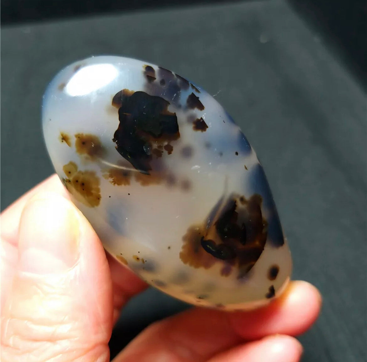 Natural aquatic agate free form stone