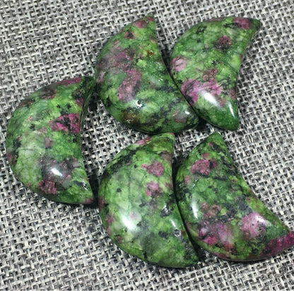 Natural Ruby Zoisite gemstone Moon