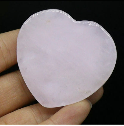 Natural Rose Quartz Gemstone Phone holder grip heart