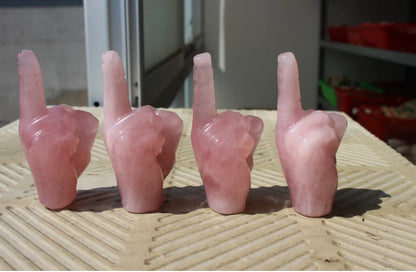 Rose Quartz Middle Finger